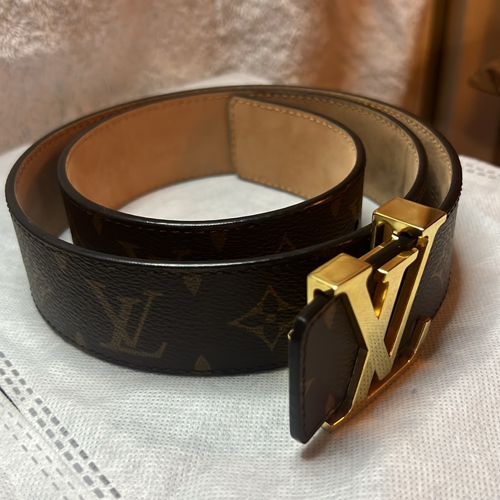 Two LV belts both XL one tan and one full black - Picture 2 of 7
